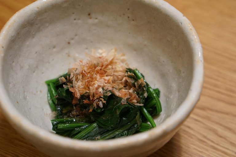 Spinach with Soy Sauce and Katsuobushi